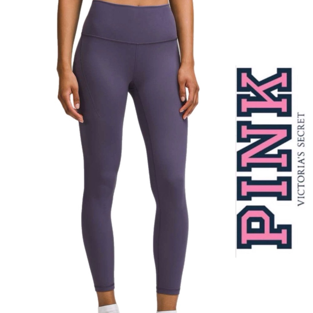 PINK Victoria's Secret Purple High-Waisted‎ Cotton Leggings 6107